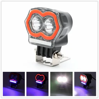

Motorcycle Fog Angel Eyes Strobe Light LED Light 20W LED Spotlight Motorbike LED Lamp Headlights Police Lights For Motorcycle
