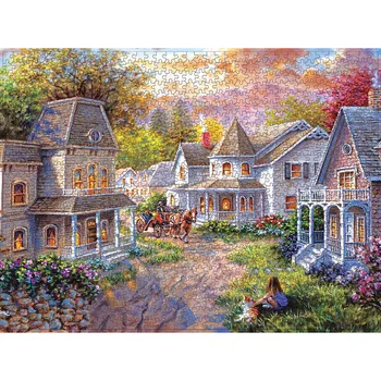 

1000pcs/set DIY Nature House Picture Puzzle Educational Learning Assembling Toy puzzles toys for adults children kids games