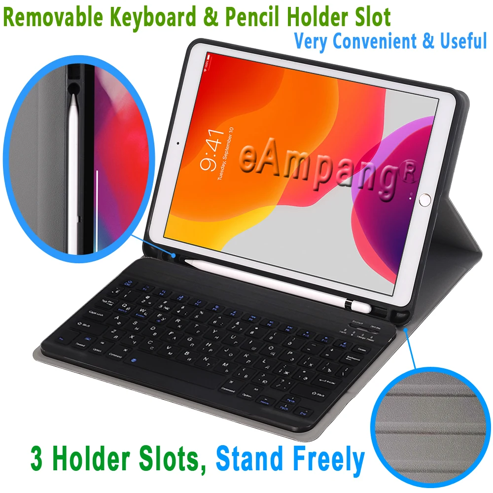 Russian Keyboard Case for Apple iPad 10.2 2019 7 7th Gen Generation A2197 A2200 A2198 A2232 Case Ke