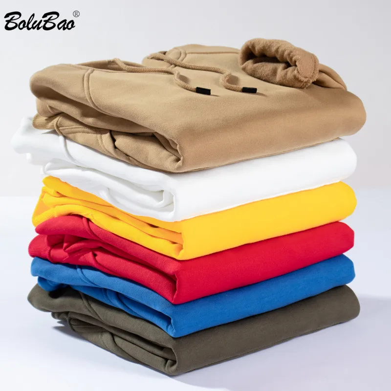 BOLUBAO Мужская Новая Осенняя модная однотонная толстовка с капюшоном большая