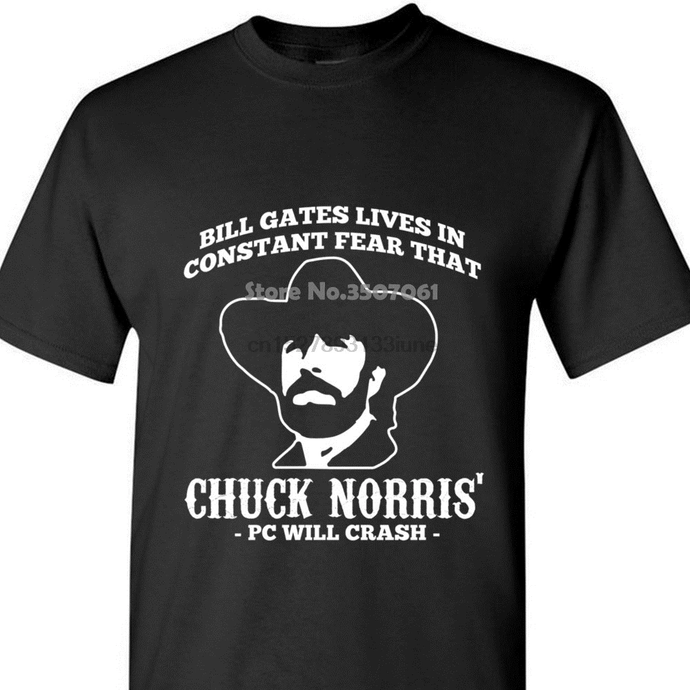 Мужская футболка с надписью Bill Gates Chuck Norris новая модная мужская коротким рукавом и
