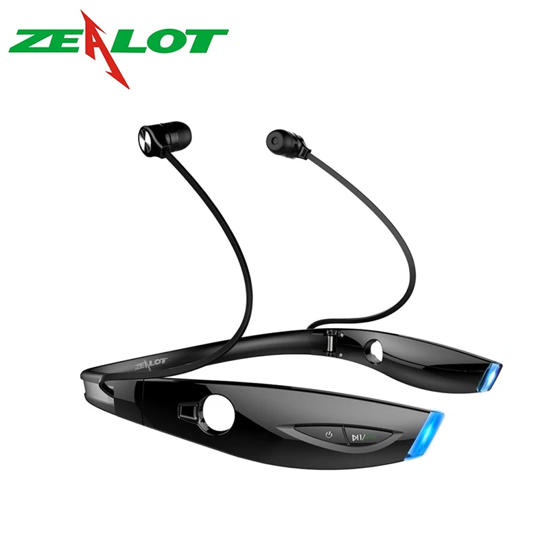 ZEALOT H1 Беспроводные спортивные Bluetooth наушники IPX7 Wateproof Складные стерео с микрофоном Bluetooth наушники для телефона