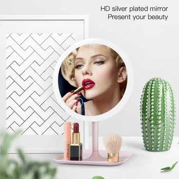 

Touch with led light Dressing table Makeup mirror beauty ring light mirror Beauty Tools For Photo fill light small mirrors