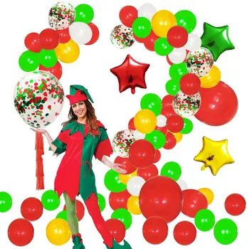 

1 Set Christmas Latex Balloons Red Green Make Into Exquisite Styles Decoration Christmas Party New Year Balls Kids Toys Supplies