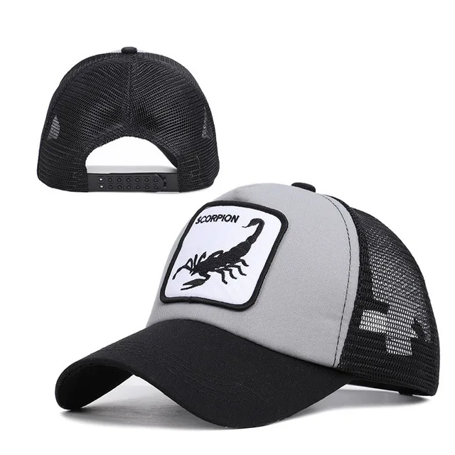 Gorras Animales бейсбольная Кепка с вышивкой и сеткой для мужчин и женщин, Регулируемая Повседневная Кепка от солнца для папы, бейсболка с козырьком - Цвет: D