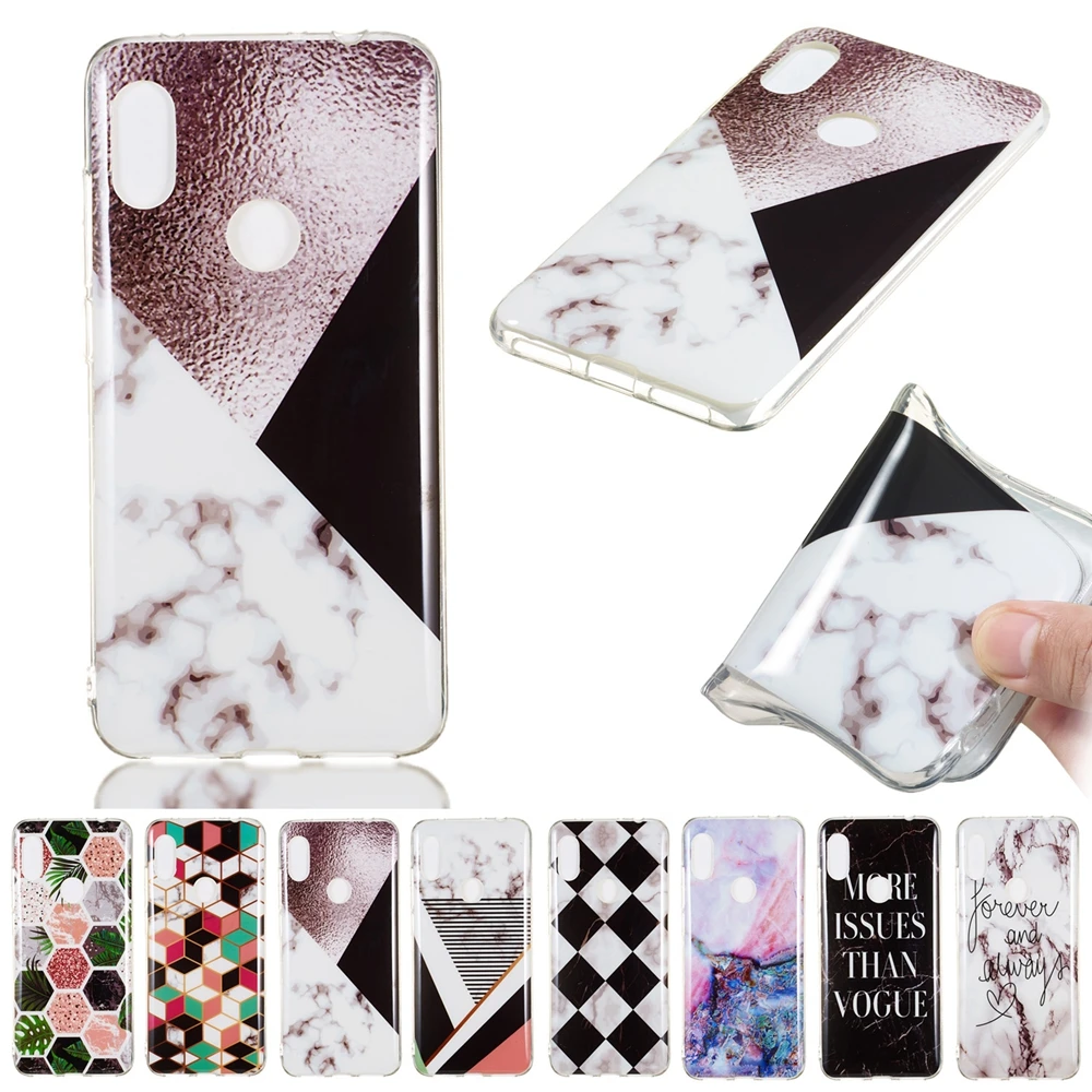 Xiaomi Redmi Note 7 Pro Phone Case Fashion Marble Soft Silicone TPU Back Cover for Etui 5 6 Funda |