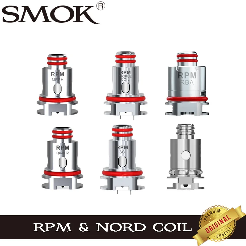 

SMOK RPM Coil Mesh 0.4ohm Triple 0.6ohm Quartz 1.2ohm SC 1.0ohm Nord DC 0.6ohm RPM RBA MTL Mesh For E Cig RPM40 Pod Kit Vape