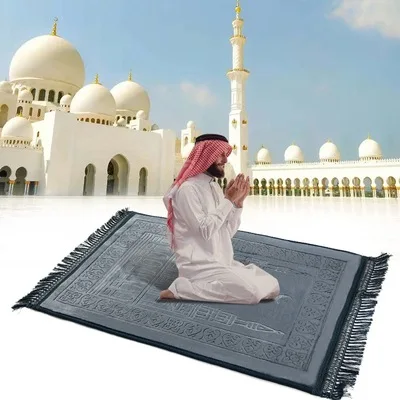 80*120 см утолщенная Исламская мусульманская молитва коврик серый Tapis Tapete Banheiro