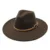 2022 Fedora Hat Women Big Wide Brim 9.5cm Vintage Khaki Felted Jazz Hat Winter Formal Dress Cap sombreros de mujer 26