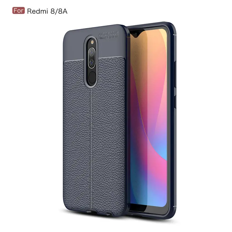 

RedMi 8 Case Retro texture luxury leather Phone Case For RedMi 8 8A soft Silicone frame shockproof protection Cases 6.22 inch