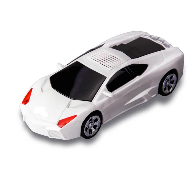 White Автомобильная форма, динамик, USB, TF карта, стерео, FM радио, модель автомобиля, динамик s, USB, MP3, музыкальный плеер, бас, подарки для детей, звуковая коробка для ПК телефона - Цвет: White