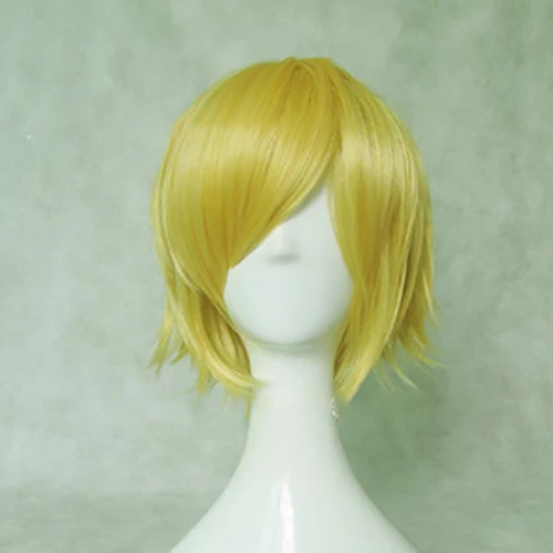 HAIRJOY синтетические волосы парики Косплей парик короткий слоистый серый синий зеленый блондин розовый 9 цветов - Цвет: yellow