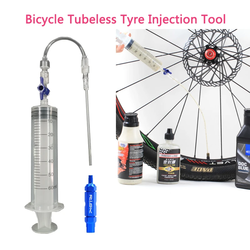 Bicycle Tubeless Tire Liquid Injection Tool Mtb Road Bike Tubeless