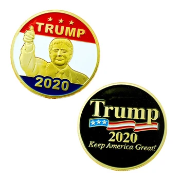 

Donald Trump 2020 Keep America Great Colorful Coins Exquisite Gold Plated Coin