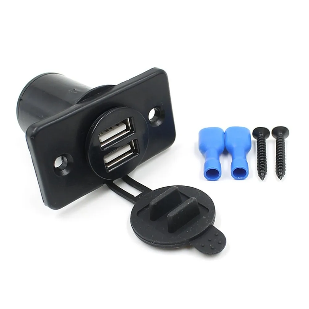 2USB розетка для автомобильного прикуривателя Водонепроницаемый женский прикуриватель тип автомобильного зарядного устройства зарядное устройство для мобильного телефона