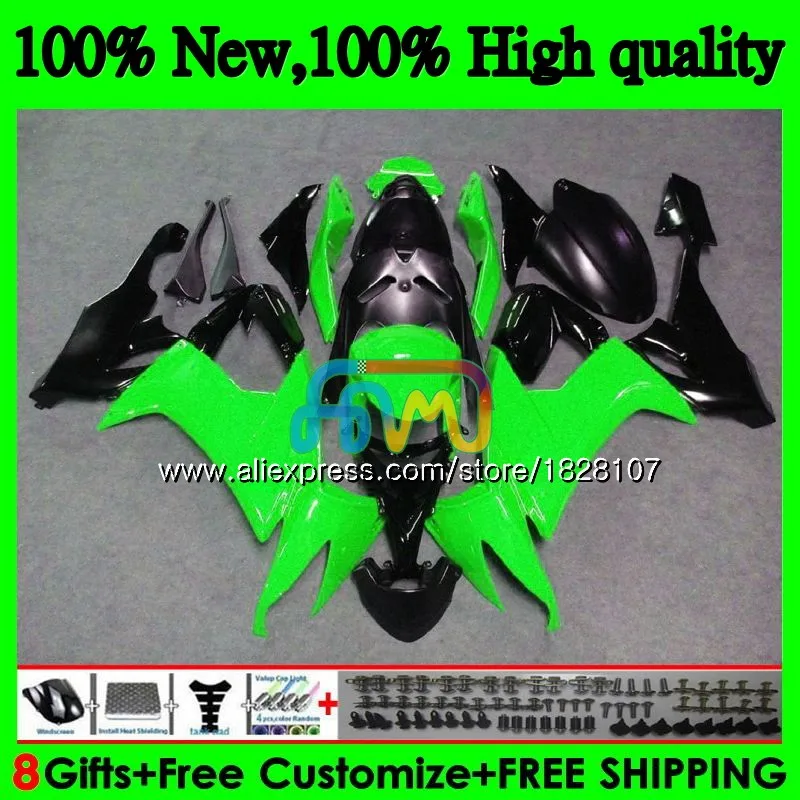 Корпус для KAWASAKI ZX1000C ZX-10R ZX 10R 1000CC 17BS. 59 ZX1000 ZX 10 сотрудников отдела исследований ZX10R 08 09 10 2008 светильник зеленый 2009 2010 ABS комплект обтекателей - Цвет: No. 1