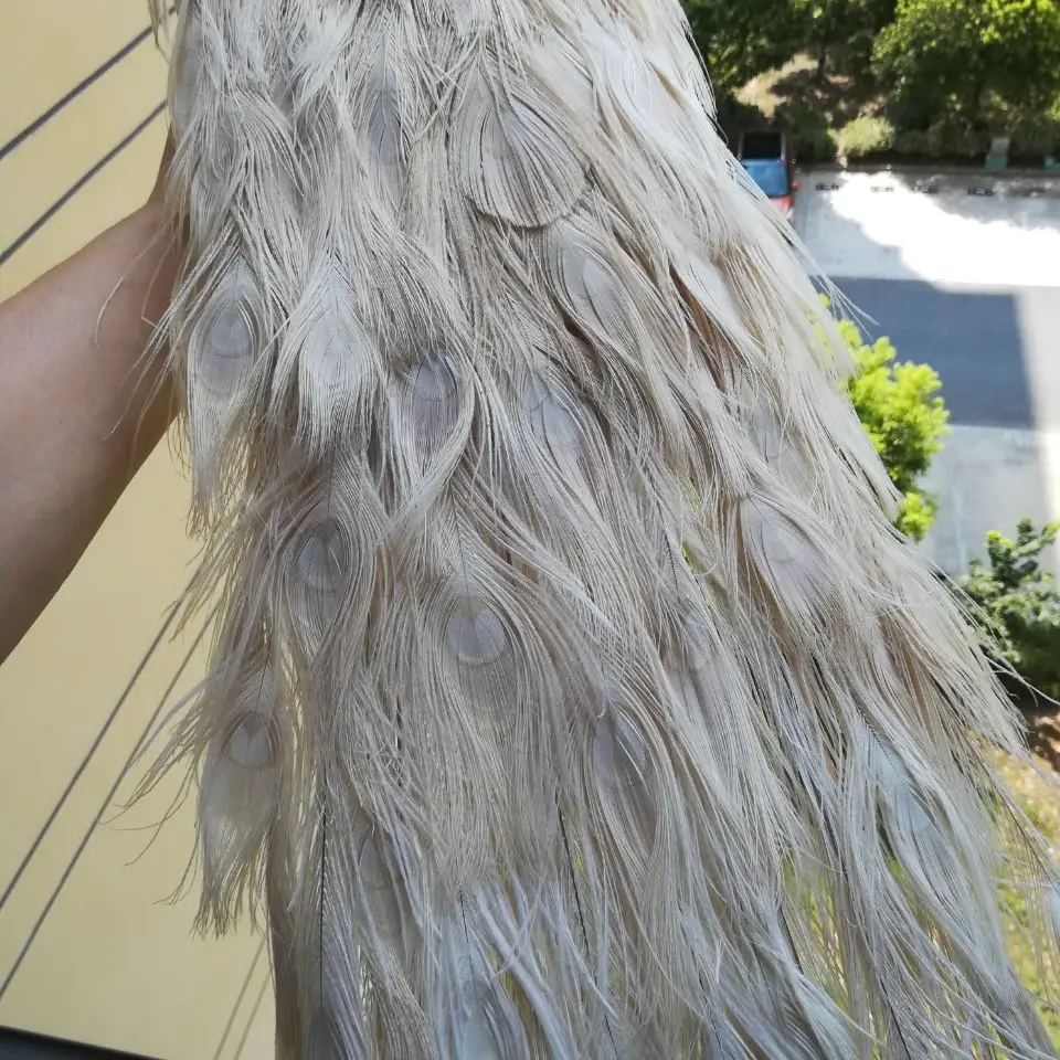 Новая Большая модель павлина пены и перо красивый белый кукольный Павлин около 120 см