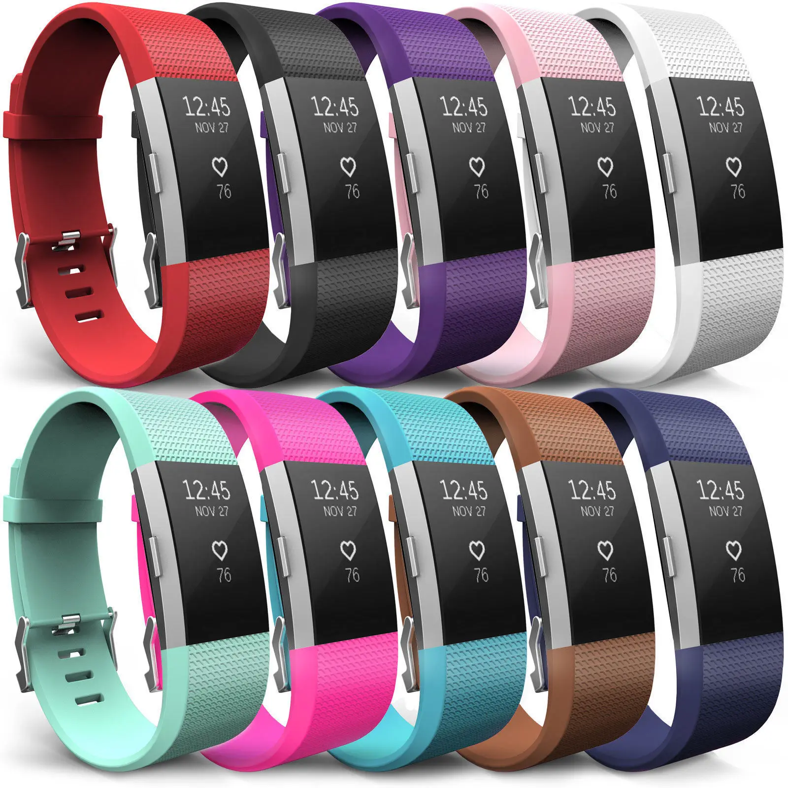 Charge 2 HR Replacement Sports Silicone Strap Band Bracelet For Fitbit Charge 2 