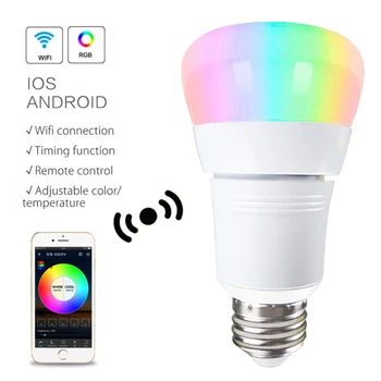 

New 15W WiFi Smart RGB Light Bulb Dimmable No Hub Required Smart Home Automation Compatible with Alexa Google Home Assistant