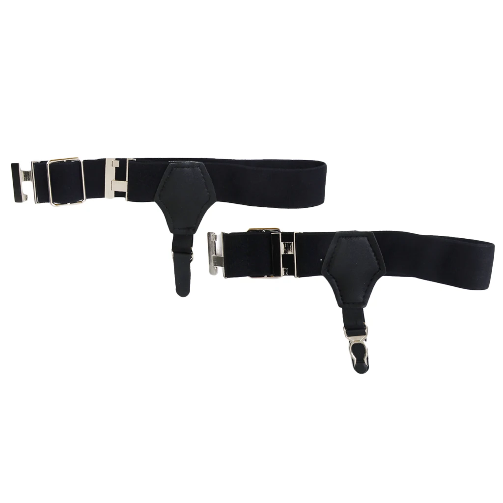 1 Pair Mens Sock Suspenders Garter Hold Up Braces Elastic Clip Grip Adjustable