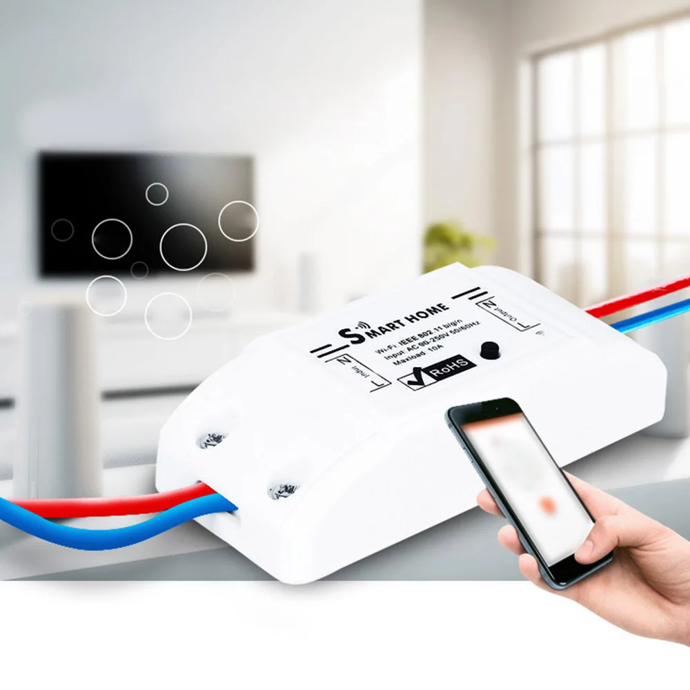 

1pcs Basic Smart Home Wifi Wireless Switch Remote Control Automation Relay Module for Apple Android Smartphones 10A 220V