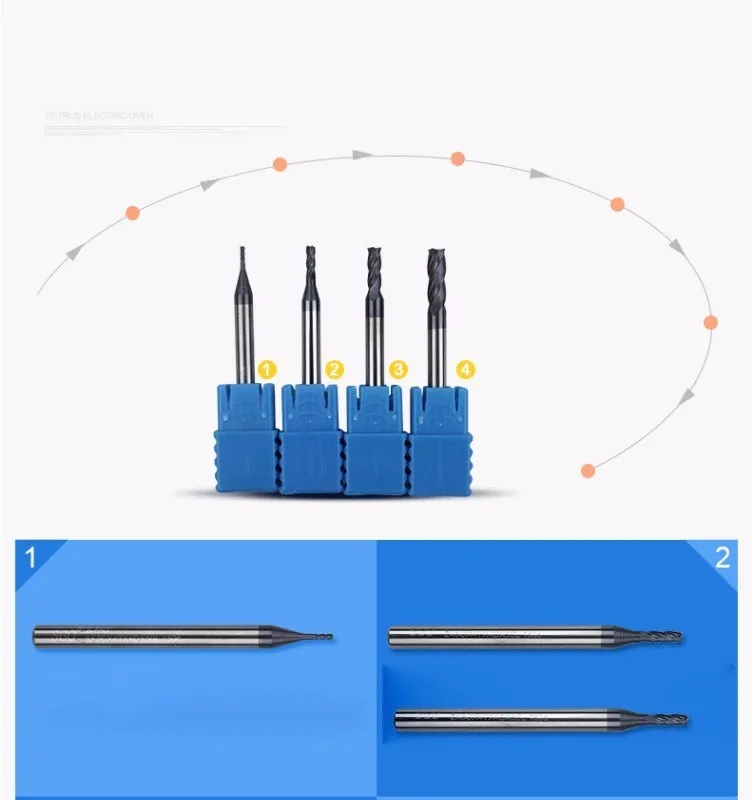 За бесплатной доставкой Концевая фреза HRC50 4 флейты 3 мм 5 мм 6 мм 18 мм 20 мм сплав карбидная Вольфрамовая сталь фреза Концевая фреза