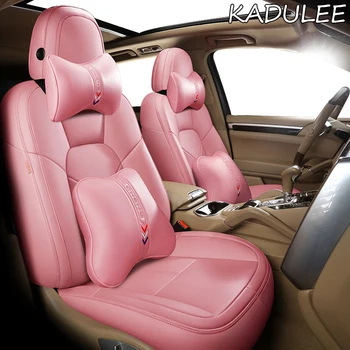

KADULEE Custom real leather car seat cover For hyundai solaris sonata tucson creta getz i30 accent ix35 ix25 auto accessories