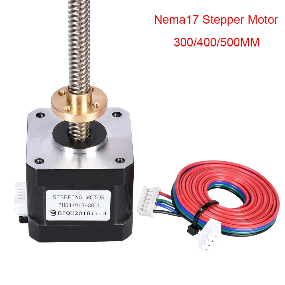 Шаговый двигатель BIQU Nema 17 42 мотора 17HS4401S T8x8 300/400/500 мм с винтом T8 детали для 3D