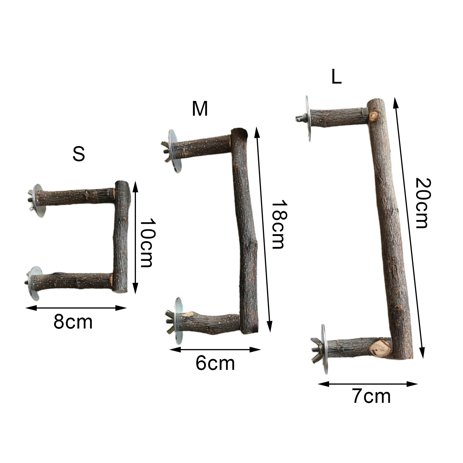 Eco-friendly Parrot Perches Cage Accessories Bird Perch Sticks Stable Structure Natural Wood Parrot Climbing Perches Stands