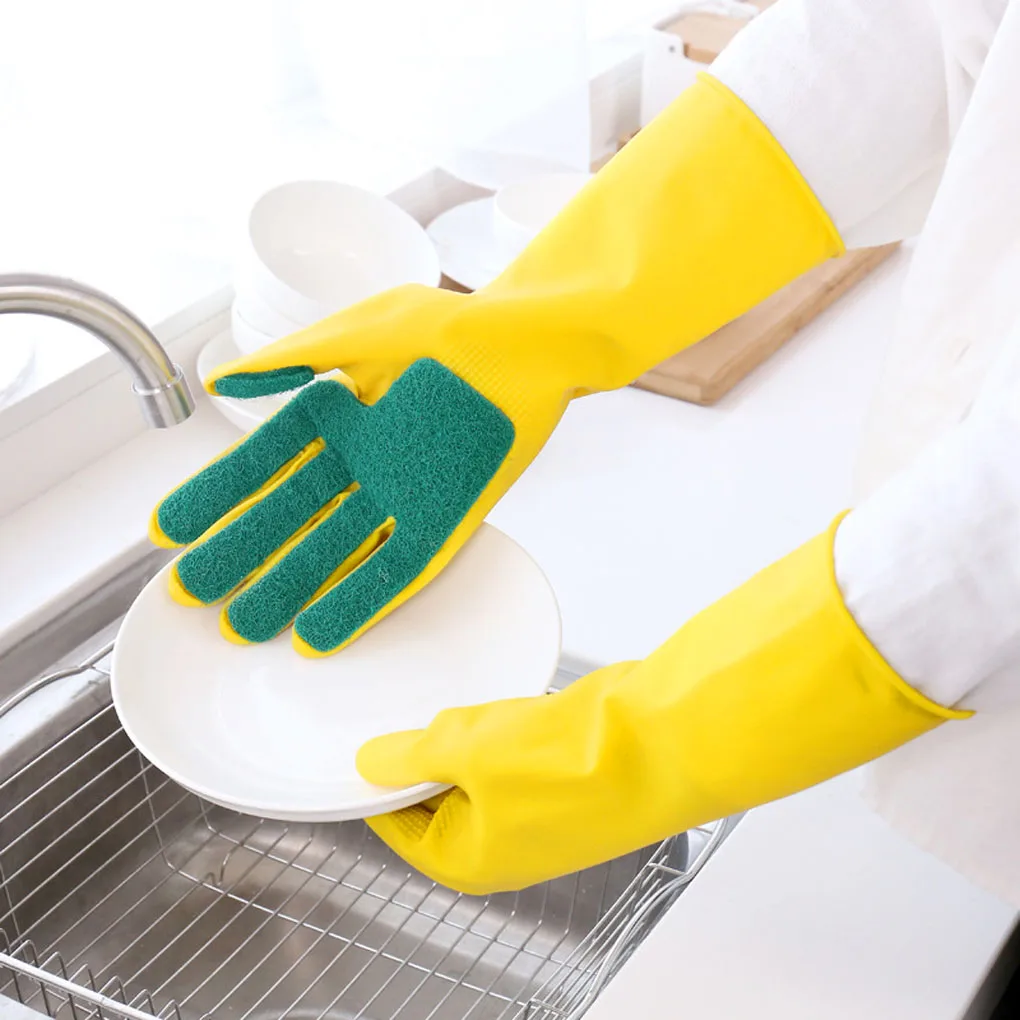 1 пара перчаток для мытья дома садовые кухонные губки для мытья посуды резиновые бытовые перчатки для мытья посуды