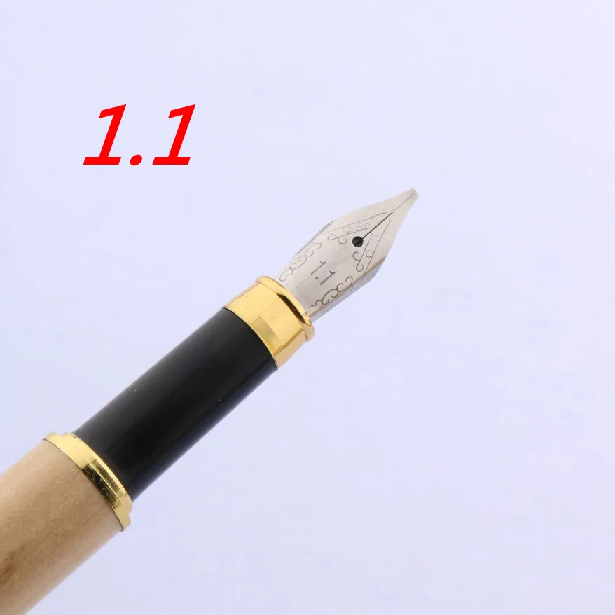 1.1 pen Подарок Bold Duckbill готическое искусство плоский наконечник белый деревянный золотой цветок параллельная авторучка - Цвет: 1.1 pen