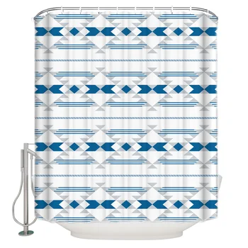 

Waterproof Polyester Fabric Shower Curtain Boho Bohemian Ethnic Pattern Shower Curtain