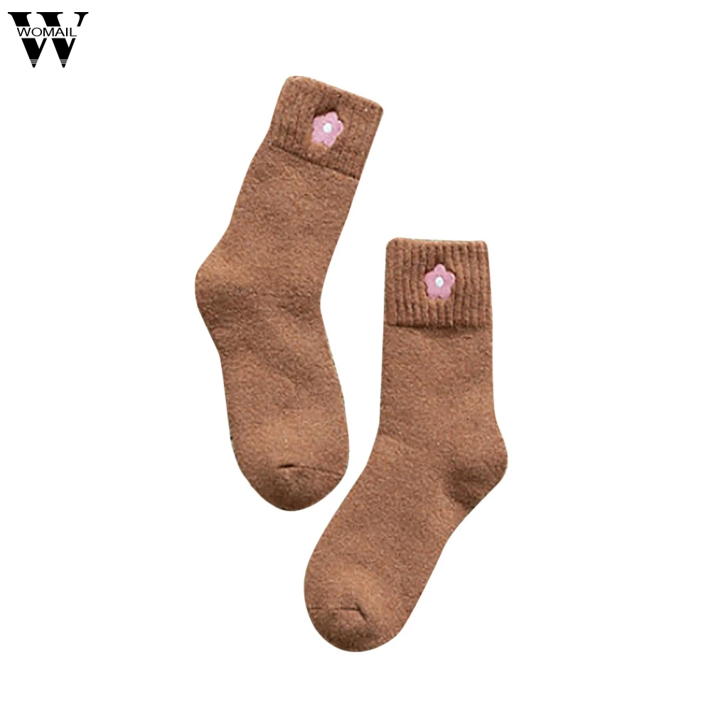 Womail/женские коралловые бархатные носки для сна; сезон осень-зима; Новинка; теплые бархатные утепленные домашние носки-тапочки; махровые носки