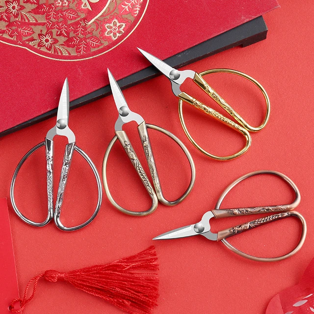 Sharp Golden Small Scissors for Sewing and Needlework Stainless Steel Craft  Scissors for Fabric Embroidery and Sewing Scissors - AliExpress