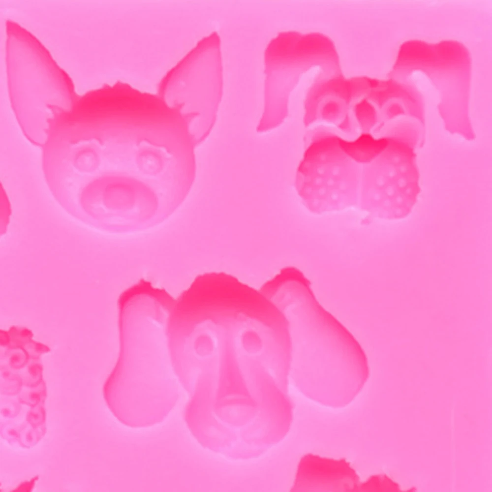Мультфильм Животные Собака Кошка Кролик помадка торт плесень силиконовые кондитерские шоколадные формы конфеты кубики льда формы DIY выпечки торт плесень инструменты