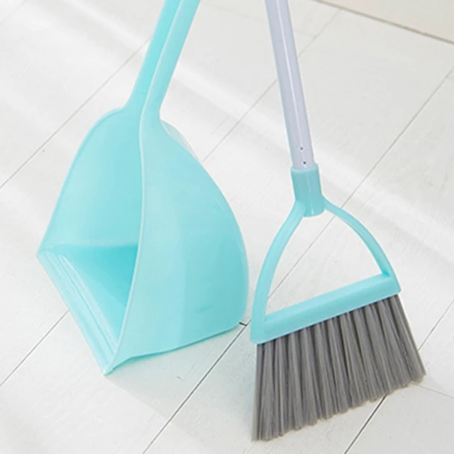 Kids Mini Broom Dustpan Set Toddlers Pretending Play Toy Household Cleaning Tool 77HD 4