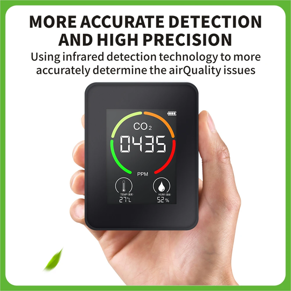 Indoor CO2 Sensor CO2 Meter Digital Air Detector Intelligent Air Quality Analyzer Pollution Monitor Gas Detector Medidor co2