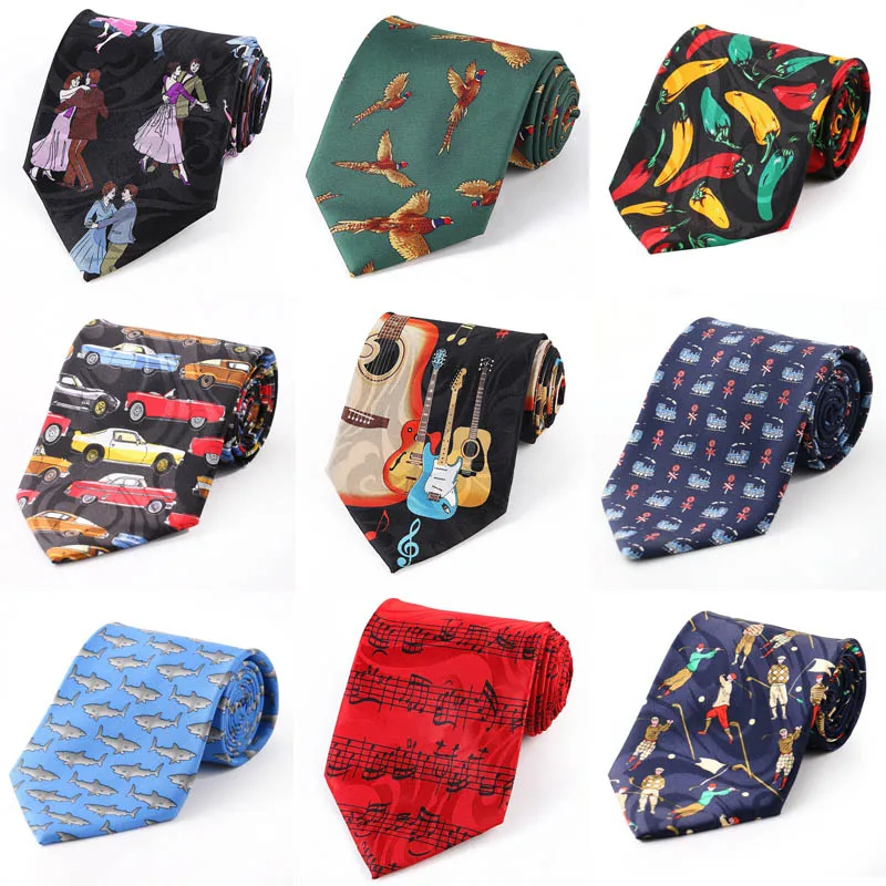 9 Colors Classic Fashion Print 10CM Mens Ties Polyester Silk Necktie Groomsman Neck Tie Wear For Wedding Party Accessories Gift |