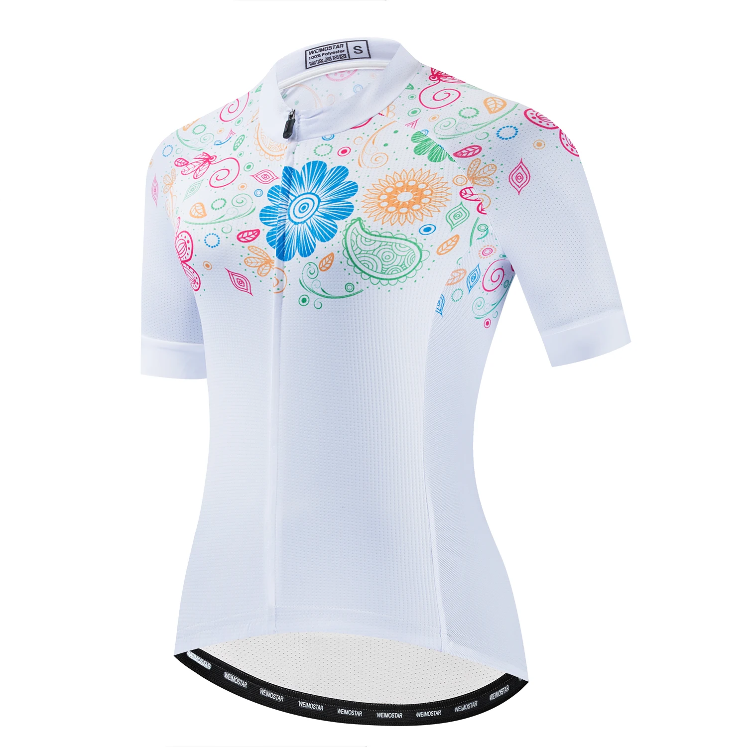 Weimostar Flower Cycling Jersey Women Pro Team Bicycle Clothing Summer Bike mtb Jersey Quick Dry Cycling Shirt Maillot Ciclismo