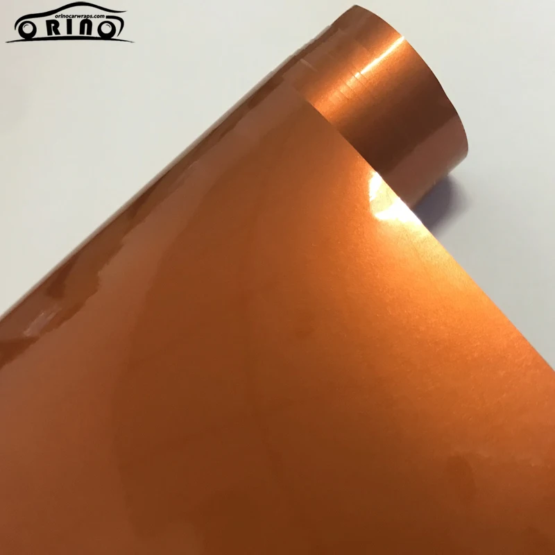 Orange Gloss Metallic Vinyl Sticker-3