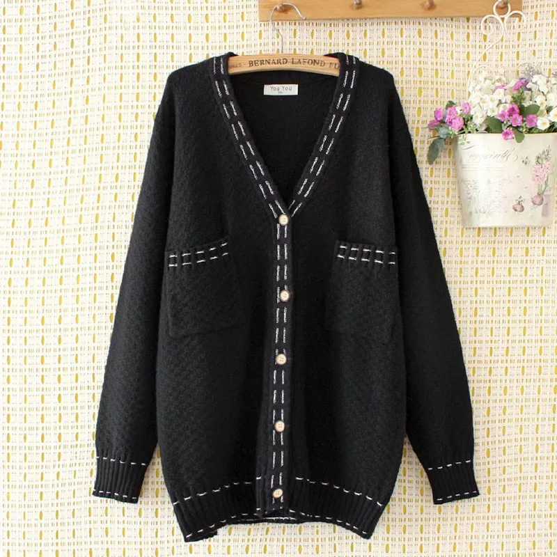 #Special Offers Plus Size 2XL-4XL Women's Cardigan Knitted Autumn Winter Outwear sweater