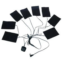 8-in-15V USB Electric Heating Pad Adjustable DIY Thermal Clothing Outdoor Heated Jacket Vest Mobile Warm Gear