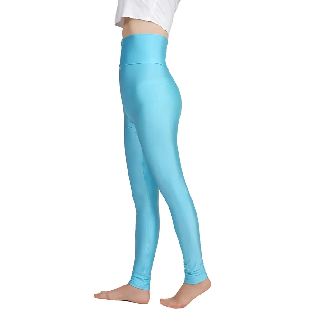 Speerise Black Womens High Waisted Leggings Stretch Pants Full Length Plus Size Spandex Fashion Fitness Dance Wear