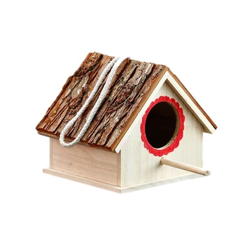 

Creative Wooden Bird houses Nest-Naturals Outdoors Hanging Garden Patio Birdhouses for Small Animal,bird