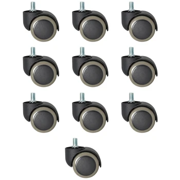 

10PCS Office Chair Wheels Caster 2 Inch Swivel Castor Wheels Replacement Wheels Roller Rubber Furniture Hardware