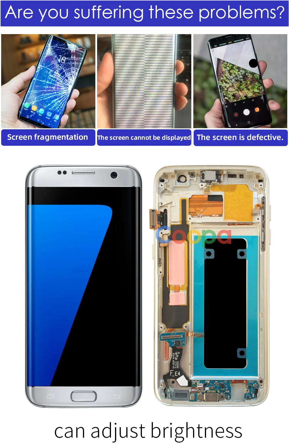 5,5 '' супер AMOLED Замена для samsung Galaxy S7 Edge G935F G935A G9350 lcd дигитайзер сенсорный экран с рамкой экрана