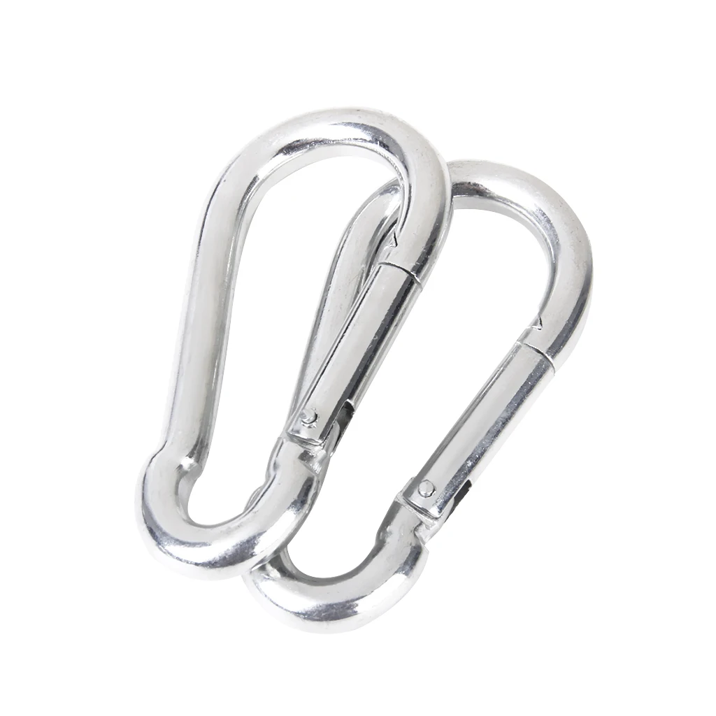 2 Pieces Swing Spring Clip 4inch, Heavy Duty Snap Hook Carabiner Clips for Garden, Camping, Fishing, Hiking, Traveling