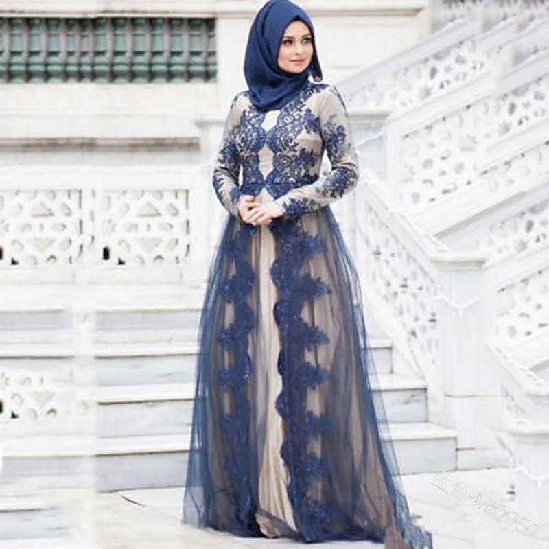 Мусульманское женское платье размера плюс S-5XL, кружевное винтажное длинное платье-кафтан, Дубай, Арабские исламские макси платья, Дубай, Исламская одежда
