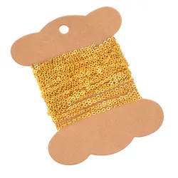 Gold Color Rhodium Copper Fine Necklace Chain - 5M Bulk for DIY Jewelry Making Supplies (Gold color)