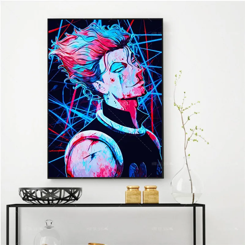 Hunter x Hunter Hisoka Morow Anime Canvas Painting Posters and Prints Cuadros Wall Art Picture For Living Room Decor
